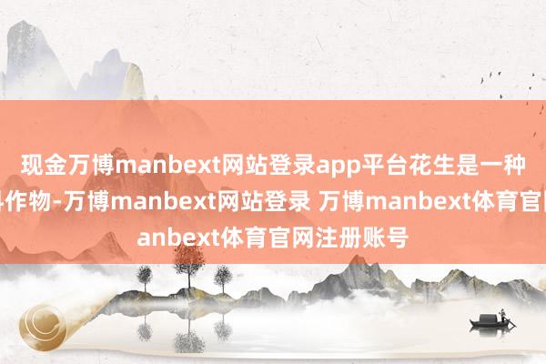 现金万博manbext网站登录app平台花生是一种遑急的油料作物-万博manbext网站登录 万博manbext体育官网注册账号