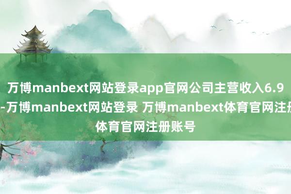 万博manbext网站登录app官网公司主营收入6.97亿元-万博manbext网站登录 万博manbext体育官网注册账号